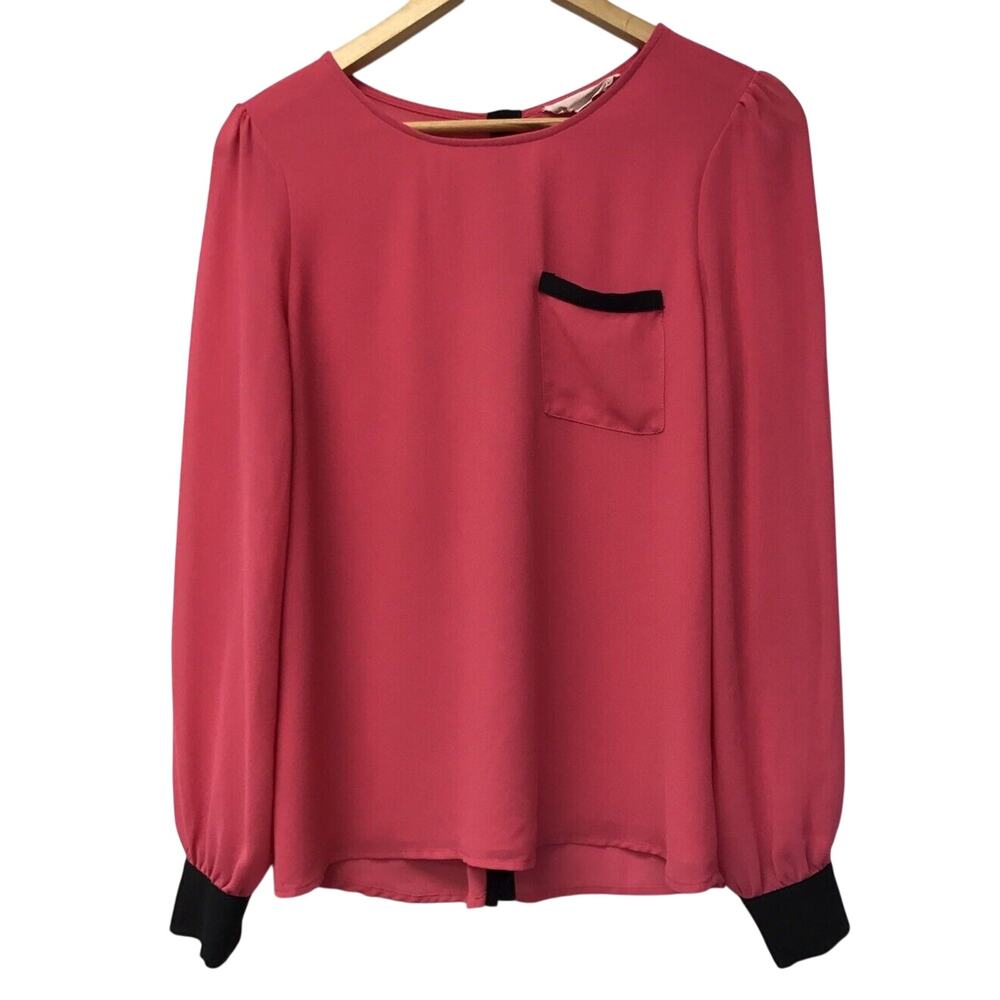 Lost April Top Womens Small Pink Black